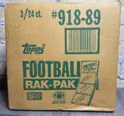 1989 Topps Football Rack Pack Case Factory Sealed 3 Box case
