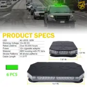 6PCS 14" 42 LED Strobe Beacon Light Truck Car Rooftop Emergency Hazard Warning
