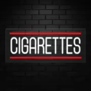 Cigarettes Sign for Business Displays | LED Flex Neon | 32"W x 13"H x 1"D