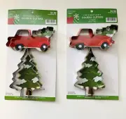 BrotherSister Lot Of 2 Sets Pickup Truck/Christmas Tree Cookie Cutters Brand New