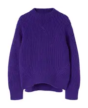 ribbed-knit wool jumper DE34 Blue