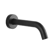 Aquaperla Lucid Pin Matt Black Solid Brass Round Wall Spout