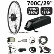 36V 250W 13AH Lithium Battery 700c Front Conversion Motorised Electric Ebike Kit