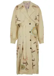 Free People Forget Me Not Linen-blend Trench Coat - Beige - XS XS