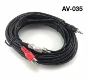 35' 3.5mm Stereo Male to 2 RCA Male Audio Cable, AV-035