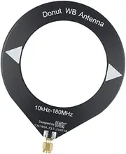 Vsenkes Mini Loop Antenna Wear Resistant Lightweight Sturdy High Reliability Full Band Coverage Antenna 10KHz-180MHz, Black