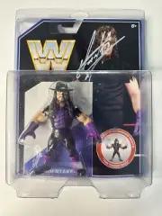 WWE Mattel Retro Undertaker Autographed Figure W/ Protector & Witness JSA COA