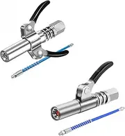 2PC Grease Gun Coupler, Grease Gun Ends, Grease Gun, Mini Grease Gun, Grease Gun Cartridge, for Automotive, Maintenance, Industrial, Compatible with Most Butter Guns