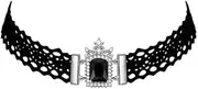 [HAMKVBPR] Choker Necklace Crown Necklace Women's Lace Choker Necklace Collar Wedding Punk Necklace
