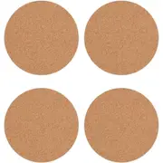80pcs Cork Coasters Self-Adhesive Cork Mats Round Cork Backing Sheets for Coasters and Supplies