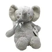 JUST BORN Sparkle Elephant Light Gray 12" Plush Lovey Pink Cheeks NWT Baby