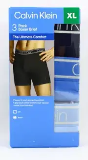 Calvin Klein Men's The Ultimate Comfort 3 Pack Boxer Brief Size XL New Free Ship