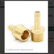 1/2 BARB X 3/8 NPT BRASS ADAPTER # 139-86