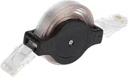 1.5m Mini Ethernet Cable for Gaming Retractable Black Internet Network Cable Easy On/Off Design