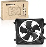 A-Premium Left Engine Radiator Cooling Fan Assembly Compatible with Select Honda Models - CR-V CRV 2007 2008 2009 - Replace# 19015RZAA01, 19020PNA003