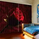 Wonderful Red Blood Rose 3D Blockout Photo Print Curtain Fabric Curtains Window
