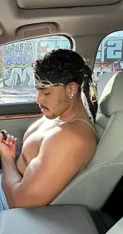 [B128] Male Model Showing Off Body To Viewer Fine Art Hunky Physique