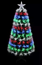 LED Fibreoptic Christmas Tree 150cm Multi Coloured