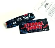 ZOX **ETERNAL THIRST** Silver Single Large NIP Wristband w/Card
