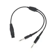 For Airbus XLR To GA Dual Plug 5 Pin Headset Adapter Aviation Headphone Cable