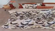 Bedding House Giselle Sateen Cotton Quilt Cover Set, Natural, Queen Bed