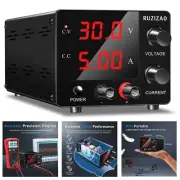 RUZIZAO DC Power Supply Variable, 30V 5A Adjustable Switching Regulated Power Su