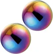 2Pcs Stainless Steel Reflective Gazing Ball Durable Decorative Garden Ball for Outdoor Patio Decor Creates Relaxing Atmosphere with Mirror Effect