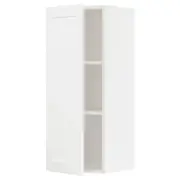 METOD wall cabinet with shelves, white Enköping/white wood effect, 40x37x100 cm