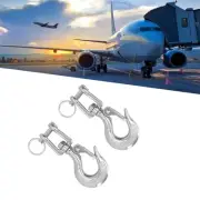 (3/8（1000kg）)2Pcs Lifting Clevis Chain Hook 304 Stainless Steel Rigging