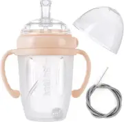 Haakaa Weighted Straw Trainer Cup with Cap 8 Oz, Gen.3 Silicone Sippy Cup wit...