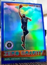 Karl-Anthony Towns 2019-20 Panini NBA Hoops Premium Stock "Zero Gravity" Blue...