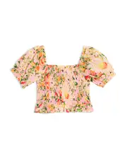 Aqua Girls' Summer Peach Top, Little Kid, Big Kid - Exclusive