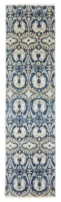 Vintage Hand-knotted Runner Rug 2'5" x 9'11" Traditional Wool Carpet