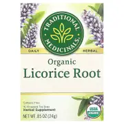 Traditional Medicinals, Organic Licorice Root, Caffeine Free, 16 Wrapped Tea Bags, 0.85 oz (24 g)