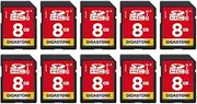 [Gigastone] 8GB 10-Pack SD Card UHS-I U1 Class 10 SDHC Memory Card Full HD Video Canon Nikon Sony Pentax Kodak Olympus Panasonic Digital Camera