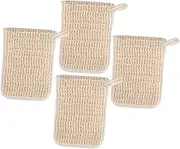 COOLHIYA Versatile Soap Bag Set of Natural Sisal Exfoliating Mesh Drying Holder for Bath Shower