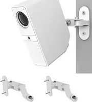 Zwolf Adjustable Metal Wall Mount Compatible with SimpliSafe Wireless Indoor Security Camera, Live Camera Feed is Never Tilted, 360 Degree Adjustable (White, Pakc of 2)