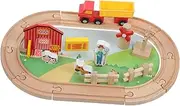 BESPORTBLE Boys and Girls Wooden Toy Set Train Tracks for Toddlers Educational Construction Toys
