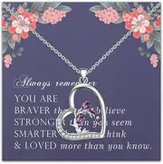[FEELMEM] Tulip Flower Lover Gift I Love You Forever Tulip Flower Pendant Necklace Wildflowers Jewelry Tulip Flower Theme Gift