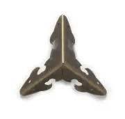 Antique Bronze Corner Protectors Luggage Table Box Wooden Case Side Cover 10Pcs