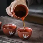 2pcs/set Chinese Ceramic Tea Cups Porcelain Kung Fu Teacups Crane Drinkware