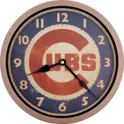 12 Inch Vintage Brushed Design Baseball Wall Clock, Silent Non Ticking Quiet ...