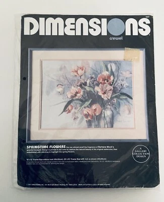 Springtime Flowers Barbara Mock Design Dimensions Crewel Gallery Collection 1337
