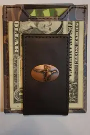 ZEP-PRO OLD SCHOOL Brown & Tan CAMO Duck Leather Front Pocket Wallet