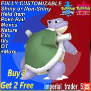 Pokémon Sword and Shield ✨ Shiny Blastoise ✨ W/ Best 6IV Customizable