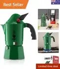 Moka Alpina Espresso Coffee Maker, Green, 3 Cup