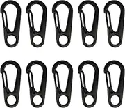 [SWATOM] Mini Alloy Carabiner Clip Keychain Tiny Spring Snap Hook Carabiners with Keyring for Backpack Camping Bottle Using Keychains Accessories(5 pcs)
