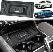 Wireless Car Charger for BMW X5 X6 2014 2015 2016 2017 2018 F15/F16 Center Console Accessory Panel with Qc3.0 USB Port Ideal for Holiday Gifts