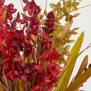 Lot of 2 Fall Artificial Delphinium and Grass 20" Floral Bushes