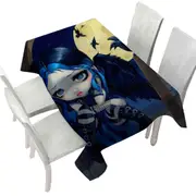 Poe the Whispered Word Lenore Raven Gothic Girl Tablecloth